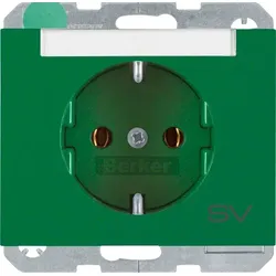 Berker SCHUKO-Steckdose gn mit Beschriftungsfeld 47397113