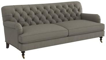 Maggie Leather Sofa - Sage Leather, Sage Fossil - Ballard Designs
