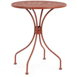 Gartentisch Lizette aus Metall, klassisch rund, picant rot, pulverbeschichtet, 60x60 cm
