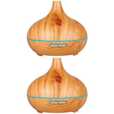 Aroma Diffuser Holzdesign mit LED 2x 2x1 St