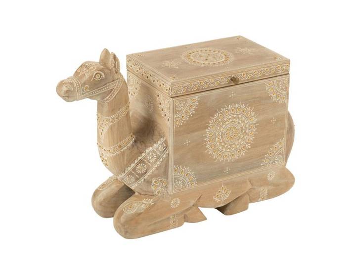 Coffre Chameau en Bois  Perle du Sahara  69cm Naturel