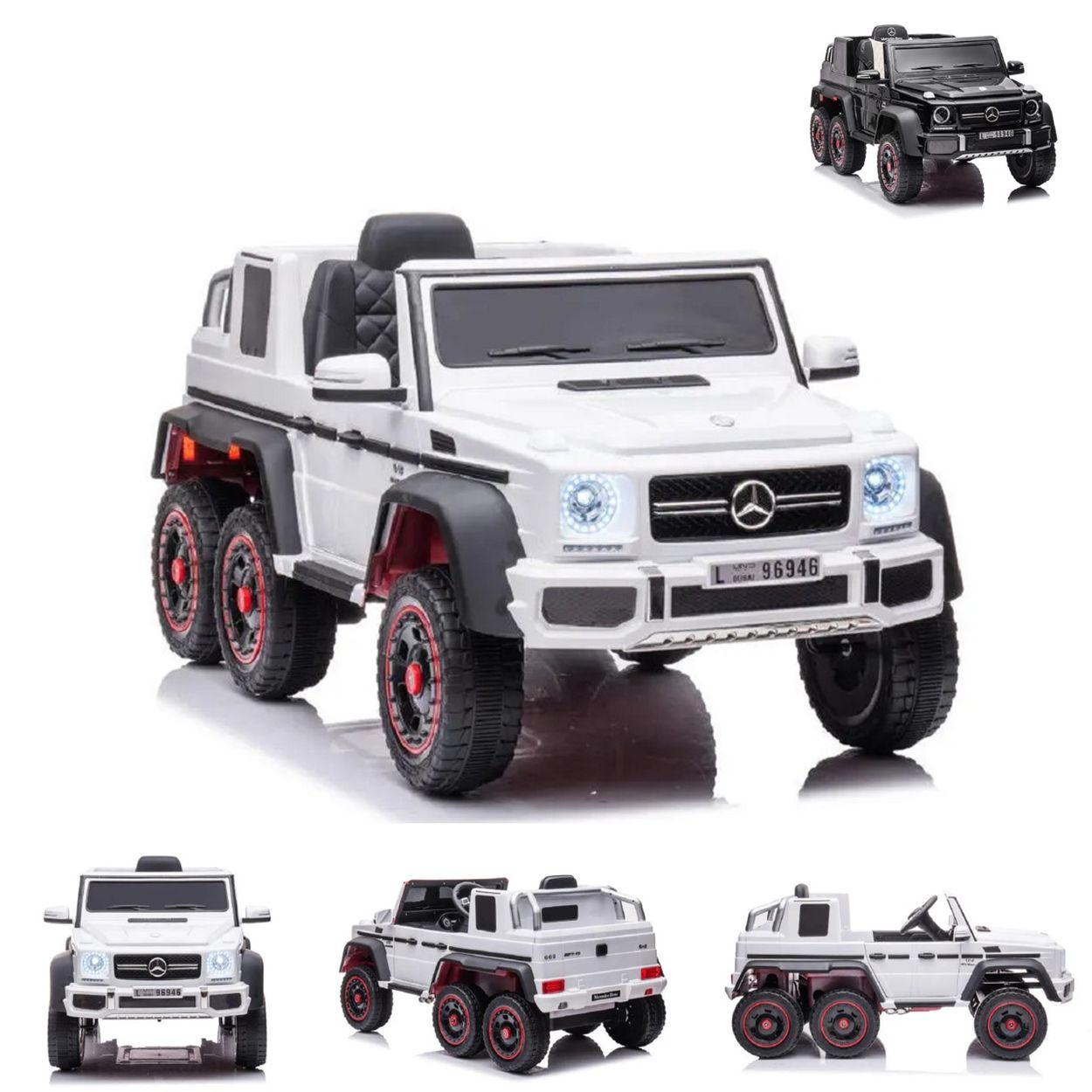 ES-Toys Kinder Elektroauto Mercedes G63 AMG 6x6, EVA-Reifen, MP3, Fernbedienung
