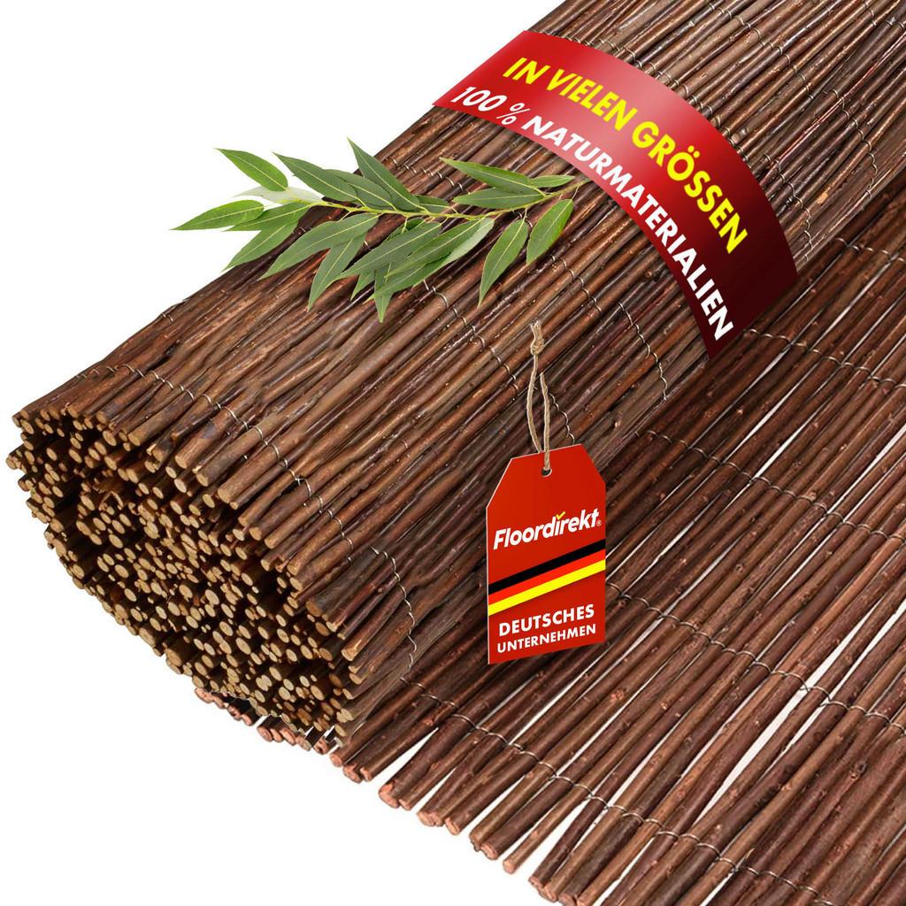 Floordirekt Sichtschutz Weidenzaun, Natur, Holz, Weide, massiv, 90x300 cm, Europäischer Sicherheitsstandard, Sonnenschutz & Sichtschutz, Sichtschutz Garten, Paravents outdoor