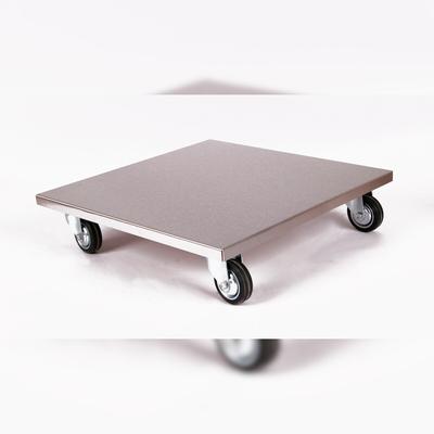 Möbelroller / Pflanzenroller (Profi) 50x50 cm, Edelstahl, 200kg, große rollen, Marke: Szagato, Made in Germany