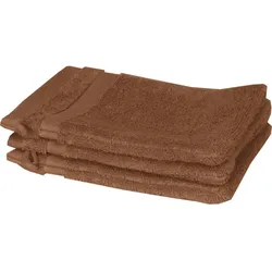 SCHÖNER WOHNEN Kollektion Waschhandschuh 3er-Set   ¦ braun ¦ Maße (cm): B: 16 H: 0,5