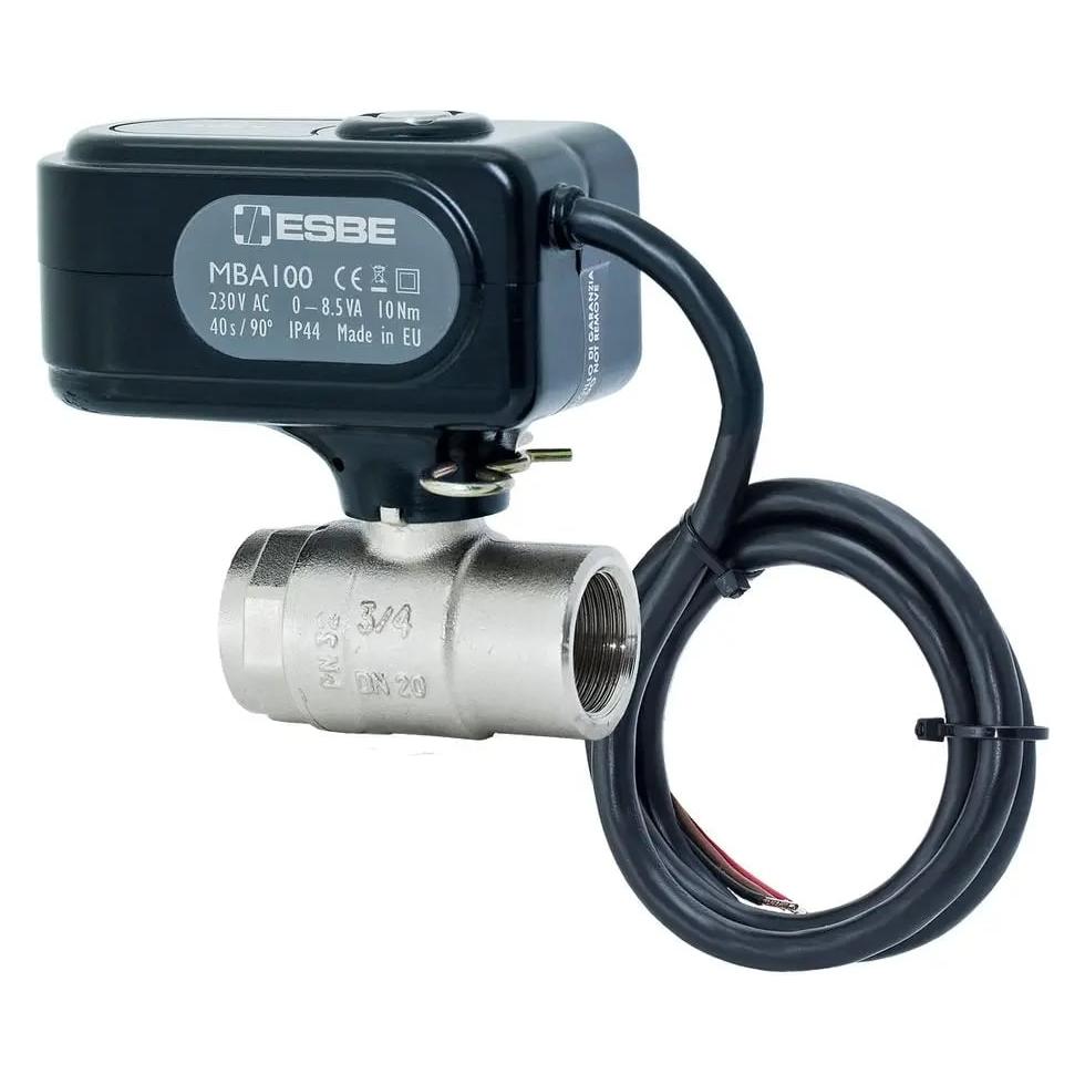 Esbe Motorkugelhahn MBA121 DN20 Kvs45, als 2 Wege Zonenventil, 230V, IG3/4" (43100100)