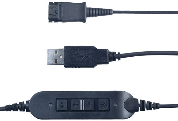 Cordon Cleyver USB80 Adaptateur QD – USB pour connecter votre micro-casque à un PC