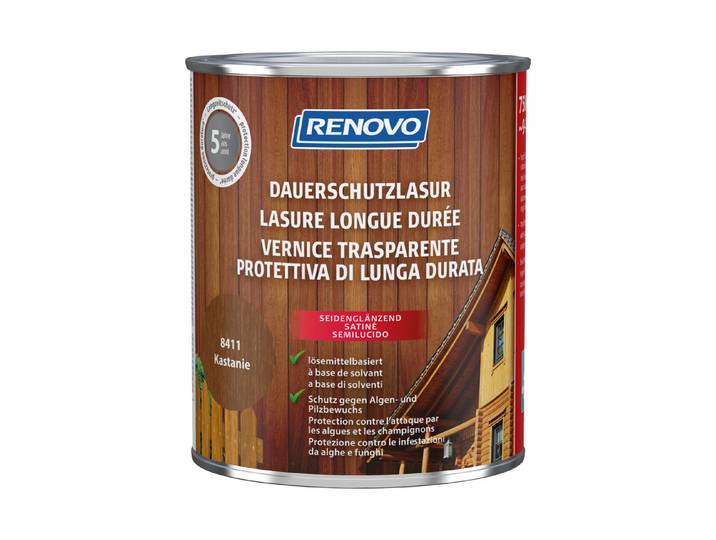 Renovo Dauerschutzlasur Kastanie 0.75 l Seidenglanz