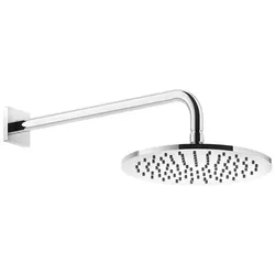 Gessi Rilievo, Antikalk-Kopfbrause D250 mm, mit Gelenk und Wandarm, 1/2 Anschluss, 59148149, Farbe: Finox Optik