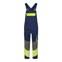 Latzhose "3870-217" cargo - 22 - marine/warngelb