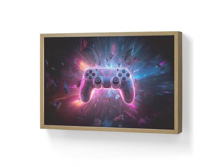 OnlyWow Wandleuchte MIT Akku Controller - Neon - Explosion - Abstrakt 60x40 cm, Violett, Rechteckig, LED integrated, 60x40x8 cm, Lampen & Leuchten, Innenbeleuchtung, Wandleuchten
