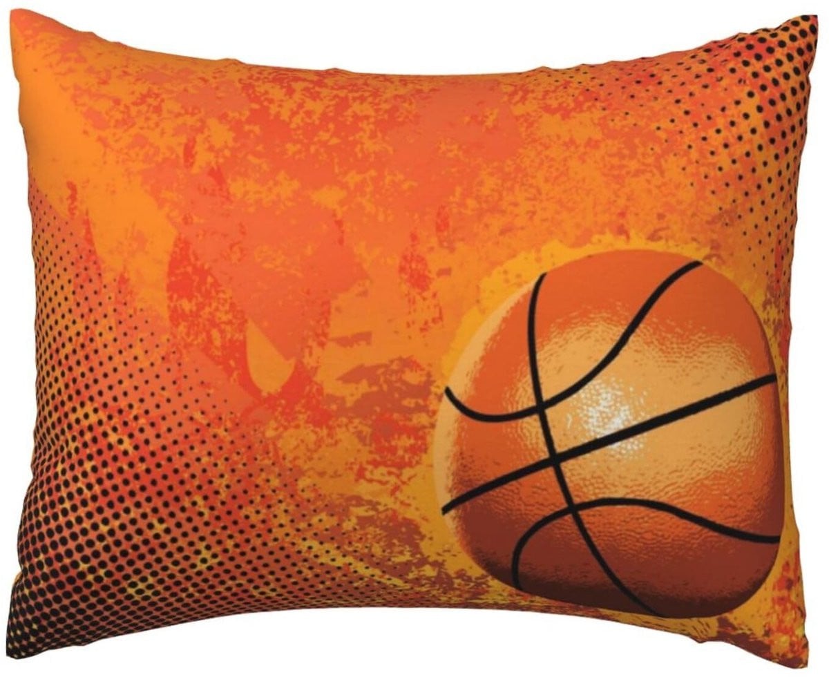Kussensloop met basketbalprint, 50 x 66 cm