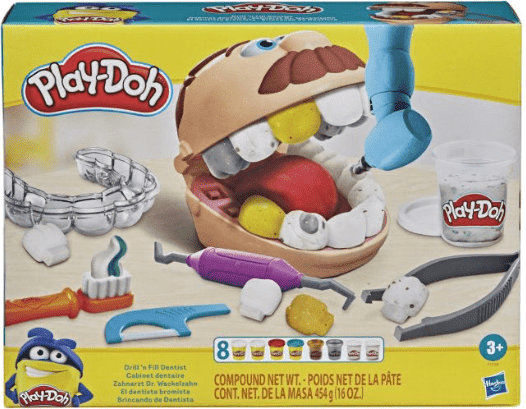 Play-Doh: Drill 'n Fill Dentist - Patient Figure, Tooth Mold, Hand-Powered Drill & Syringe Tool for Kids