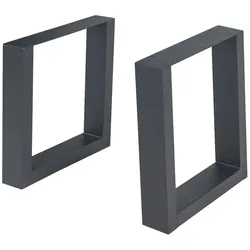 Helloshop26 - 2er-Set Tischbeine moderne Möbel originelles Design DIY Stahl 40 x 43 cm schwarz