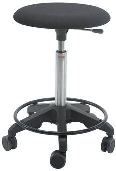 Global Beta Stol, Sort, Uldstof, 58-77 Cm, Fodring