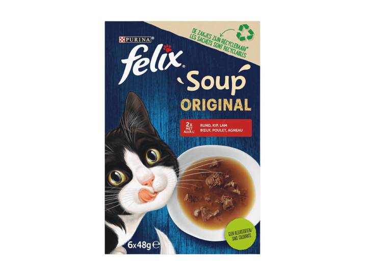 Felix Soup Farm nat kattenvoer 6 x 48 g