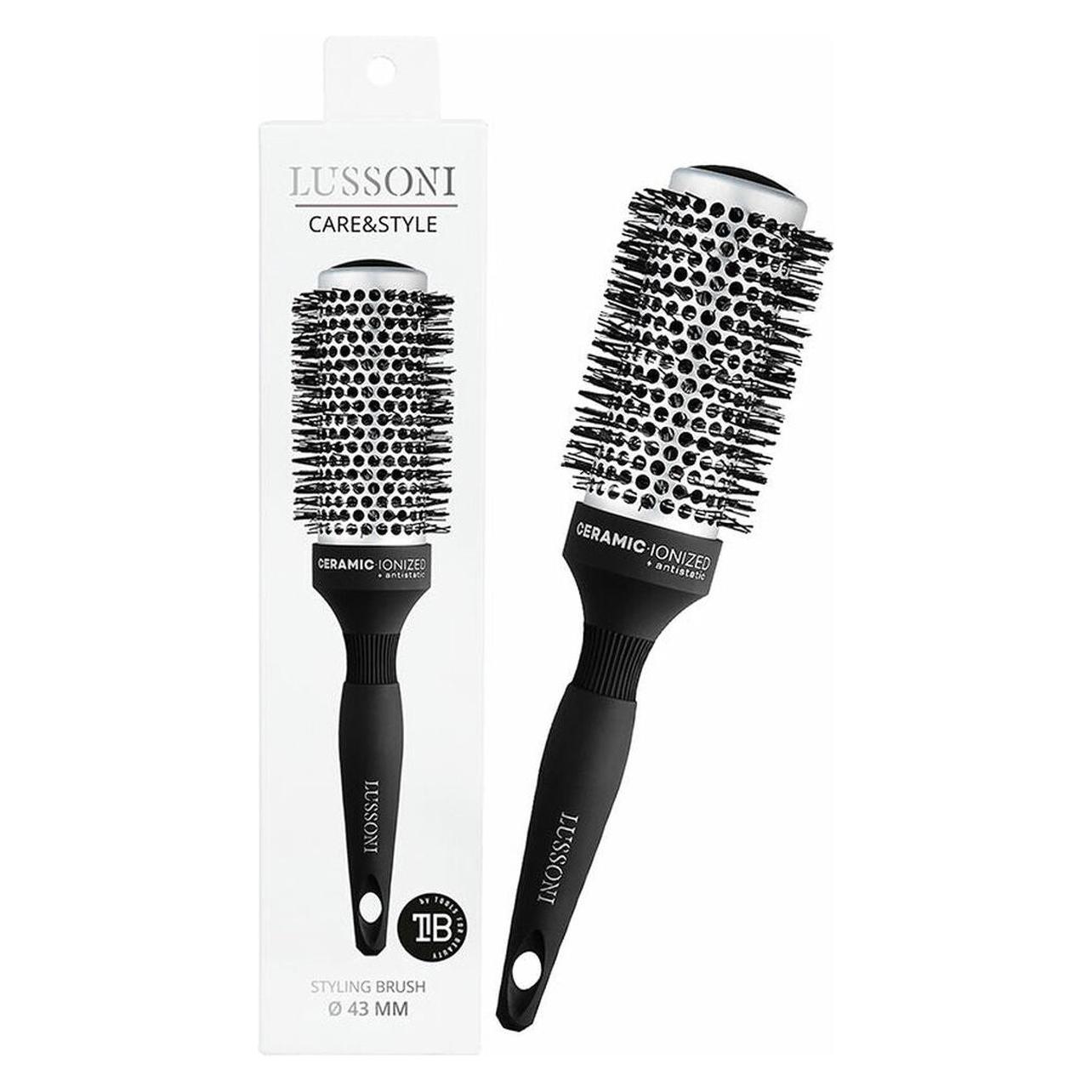 Lussoni Hr Brush C&S Round Silver Styling 43mm (31582)