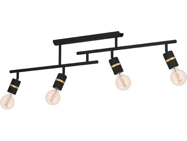 Eglo 900176 LURONE E27 quadruple plafonnier 1000x50mm noir laiton