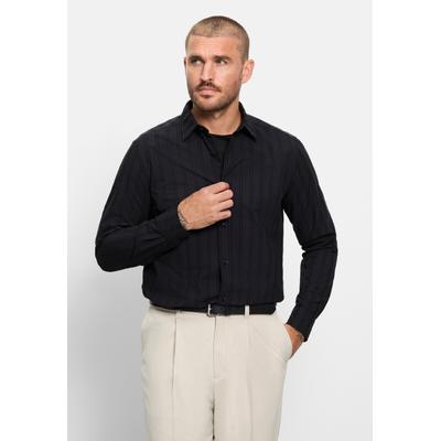 Langarmhemd OLYMP "OLYMP Casual, Regular Fit, Kent", Herren, Gr. L, Normaler Arm, schwarz, 100% Baumwolle, Hemden