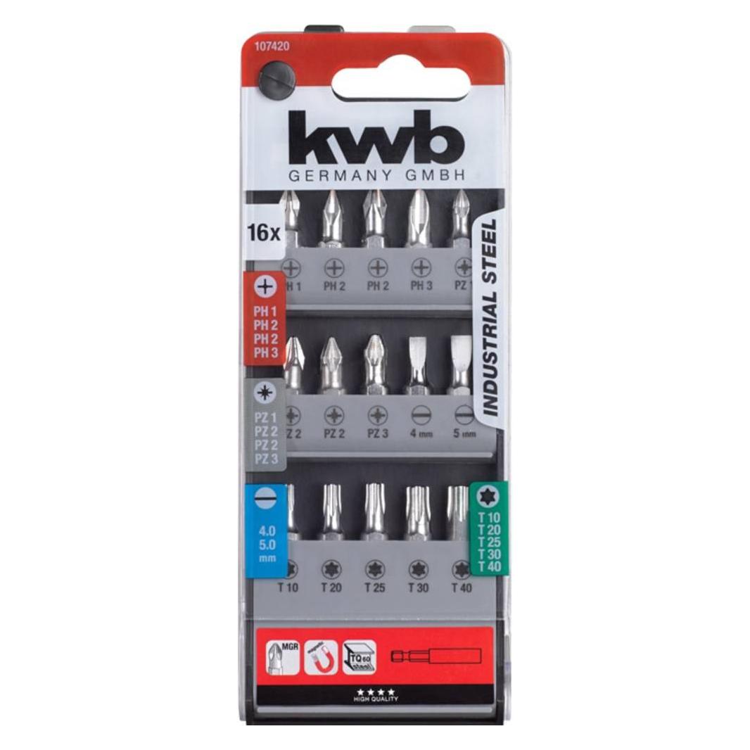 kwb 107420 Bit-Set 16teilig Haltefunktion (107420)