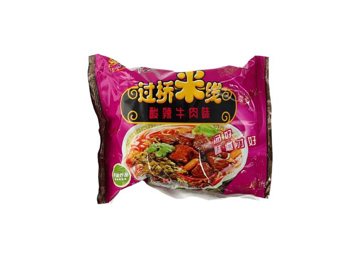 Jia Xiang Ren Nouilles de riz Cross Bridge saveur bœuf épicé et aigre - 100 g