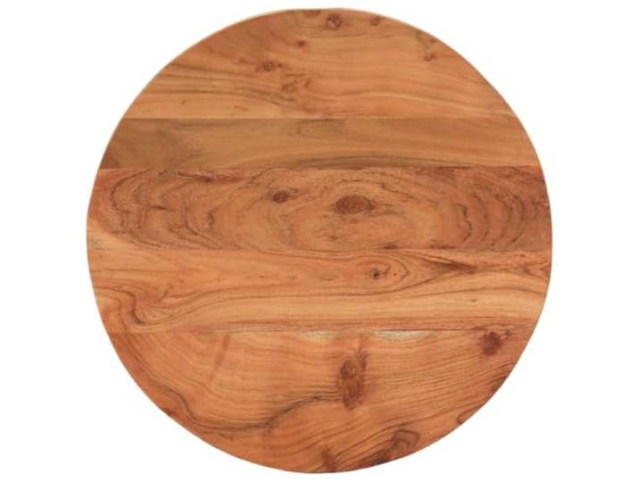 POUFGDR Tischplatte, rund, massives Akazienholz, 60 cm Tropisches Hartholz - Oberfläche unbehandelt - Couchtisch - Personalisiert
