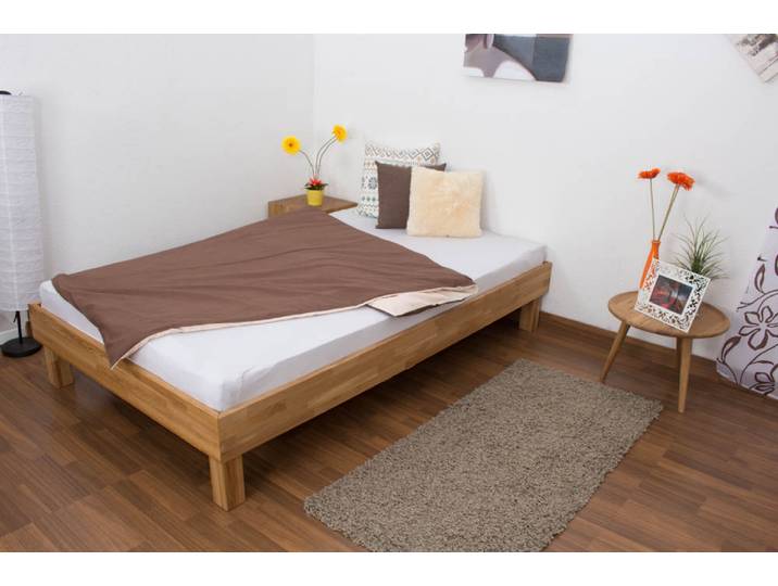 Futonbett / Massivholzbett Wooden Nature 04 Eiche geölt - Liegefläche 120 x 200 cm (B x L)