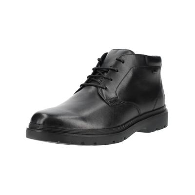 Schnürstiefelette GEOX "Geox Stiefelette Leder", Damen, Gr. 43, schwarz, Leder, Schuhe Schnürstiefelette