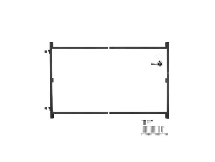 VEVOR Kit de construction de portail\, pour ouvertures 1016-1829 mm large\, kit cadre de portail complet anti-affaissement réglable\, 1194 mm haut\, avec verrou à loquet\, pour clôture en bois\, fer\, noir