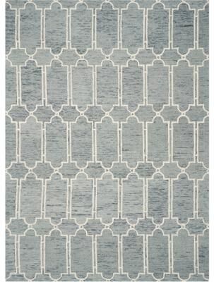 Carson Carrington Moroccan Hand-tufted Wool Slate Blue Area Rug