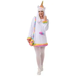 Kleid "Einhorn", weiß-bunt
