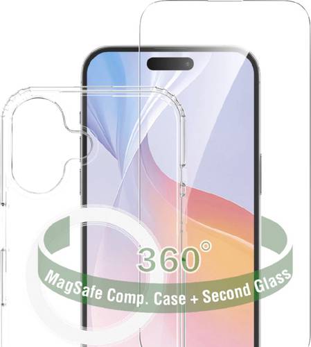 4Smarts 360° Premium Protection Set Backcover Apple iPhone 16 Transparent Induktives Laden 541195
