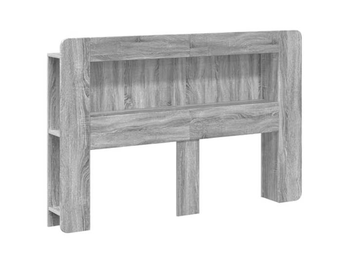 hliofuir Kopfteilschrank mit Regalen Graues Sonoma Holzwerkstoff 153,5cm Schlankes Kopfteil-Regal fürs Schlafzimmer mit vertikalen Fächern und Ablage aus stabilem Holzwerkstoff in Graues Sonoma.