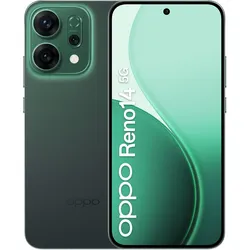 OPPO Reno14 (512 GB, Luminous Green, 6.59", Dual SIM, 5G), Smartphone, Grün