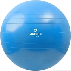 Matchu Sports Gymnastikball 75 CM - Blau - Ø 75cm - Anti-Burst-Material