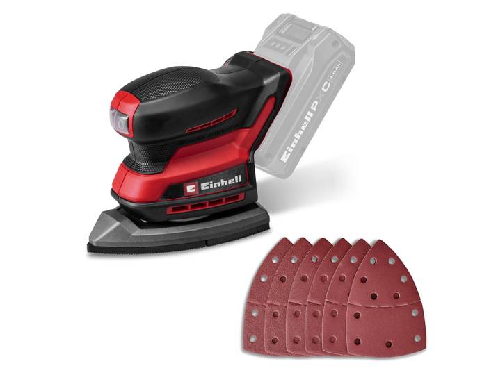 Akku-Multischleifer EINHELL TE-OS 18/150-2 Li - Solo , rot (rot, schwarz), B:14,8cm H:13,5cm L:18,3cm, Schleifmaschinen, Akku-Multischleifer, ohne Akku und Ladegerät