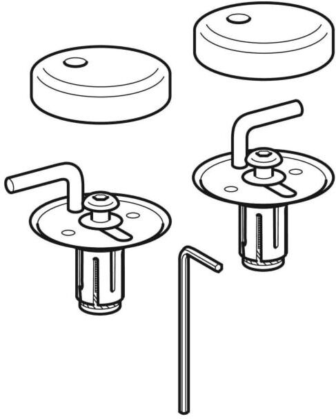Geberit Scharnier-Set 598127000 für WC-Sitz
