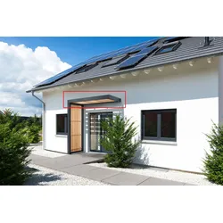 Gutta Rechteckvordach BS Plus 160 inkl. Wasserspeier BS Timber