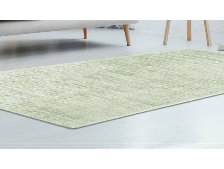 Teppich PADIRO Karma 125 , grün (mint), B:160cm H:8mm L:230cm, Viskose, Teppiche, Teppich, Handgewebter Teppich mit 3D-Design, weiche Haptik, pflegeleicht