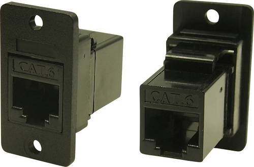 Cliff FM SLIM FT CAT6 SHLD 3.2 HOLE CP30622SX1 Adapter, Einbau Schwarz 1St.