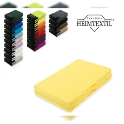 EXKLUSIV HEIMTEXTIL Marke Topper Jersey Spannbettlaken Doppelpack 200x220 cm Gelb