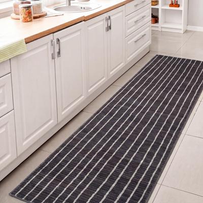 JONATHAN Y Orton Distressed Ticking Stripe Non-Slip Machine-Washable Rug