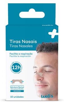 Wells Tiras Nasais Tamanho Grande 10 un