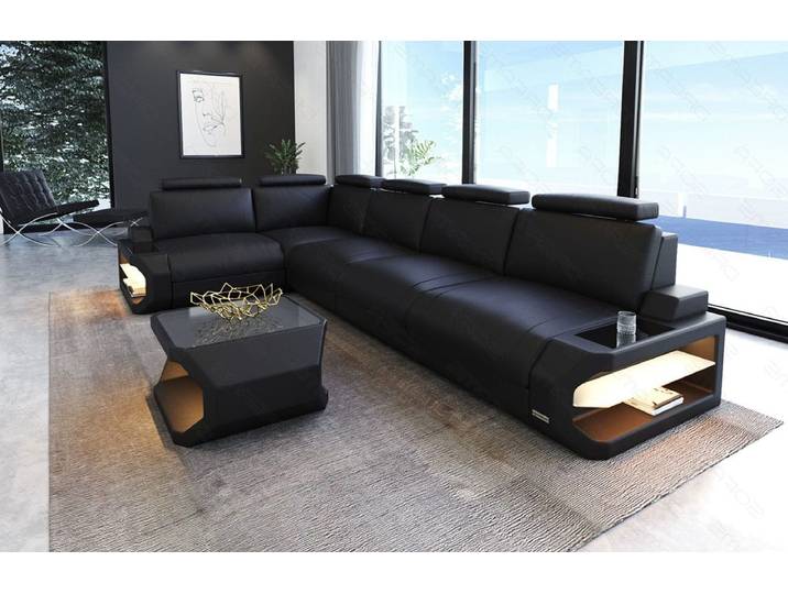 Leder-Ecksofa Siena L Lang Komfort & Stil