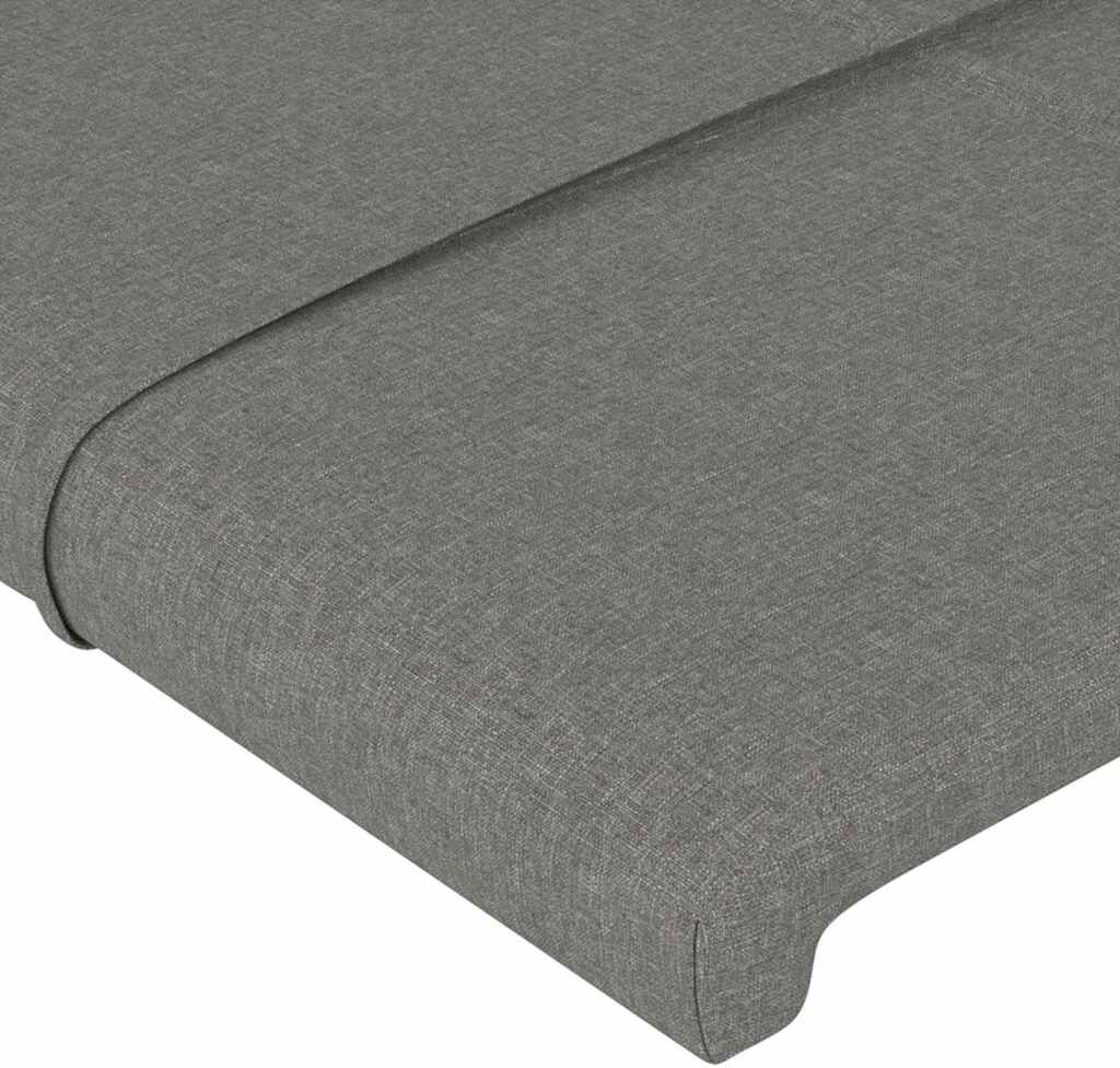 vidaXL Cabecero de tela gris oscuro 90x5x118/128 cm Gris