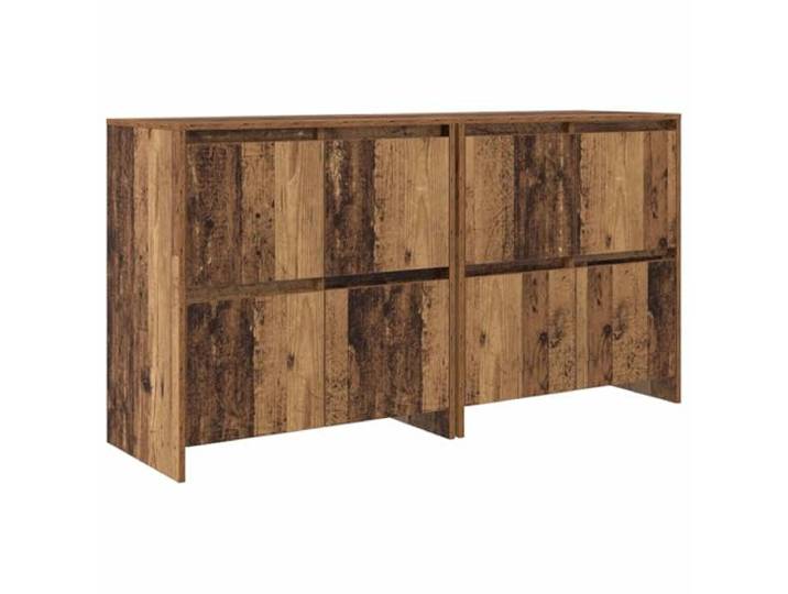 Kaorsrow 2er Set Sideboard Altholz-Optik 70x41x75 cm Holzwerkstoff Vielseitiger Beistellschrank im 2er Pack für Wohnzimmer und Esszimmer mit Scharniertüren und robuster Pflegeleichtigkeit.