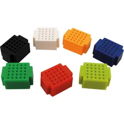 BREADBOARD1 25 - Experimentier-Steckboard, 25 Kontakte, 7er-Set