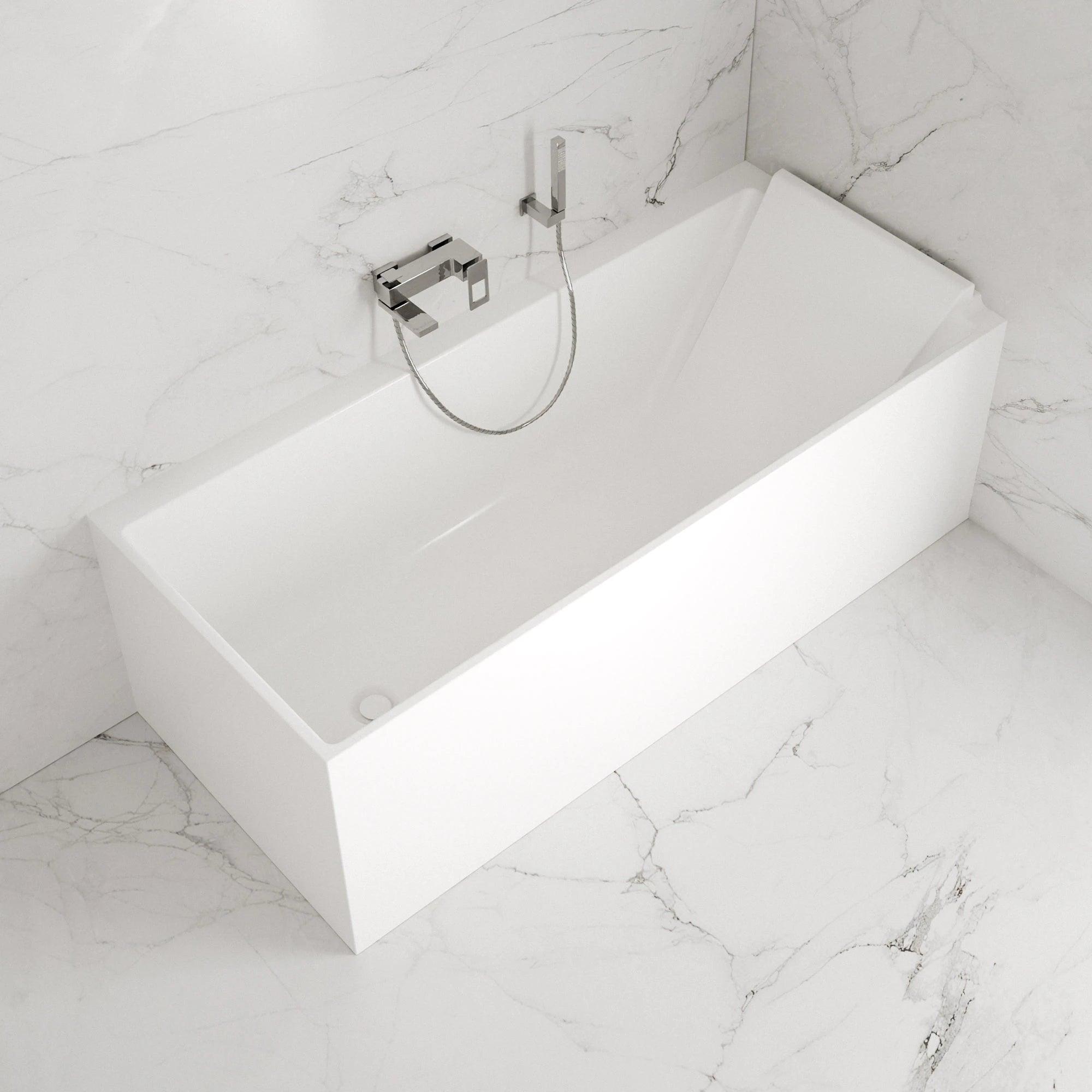 Freistehende Badewanne Quantum 170 rechts weiß 170 x75 x58 cm