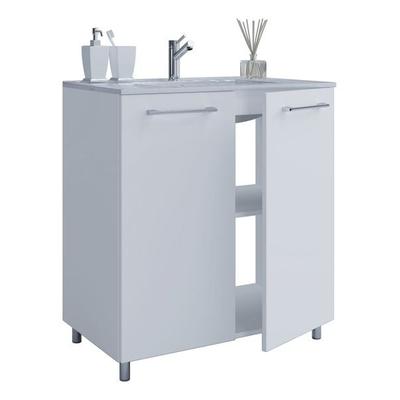 2-tlg. Stand Waschplatz Waschtisch Badinos Drehtür