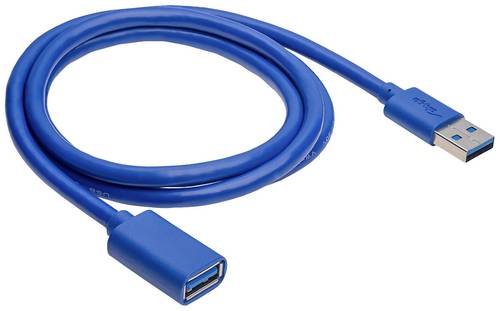 Akyga USB-Kabel USB-A Stecker, USB-A Buchse 1.00m Schwarz AK-USB-28